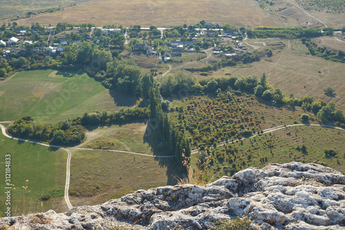 Ak-Kaya White rock on the Crimean peninsula. photo