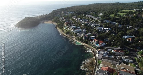 Manly Beach, Sydney Australia aerial view photo