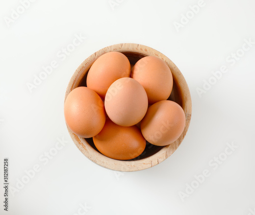 Fresh brown eggs
