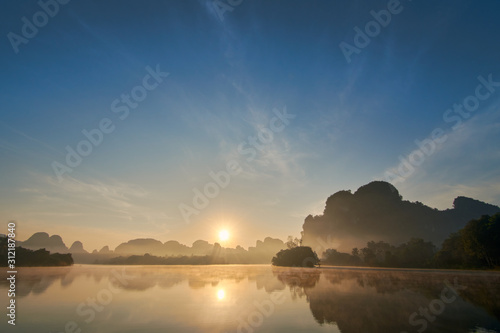 a morning scenery of Nong Thale in Krabi, Thailand. © grit.wattanapruek