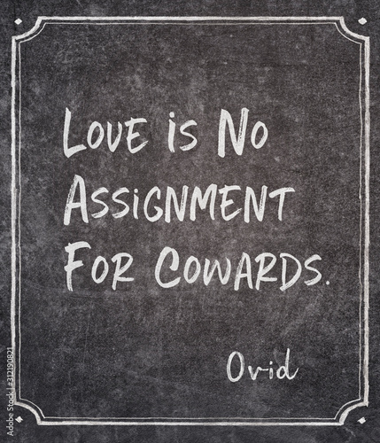 Принти на полотні cowards Ovid quote