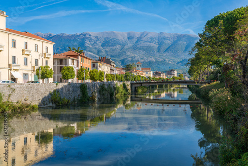 The town of Sora on a sunny morning. Province of Frosinone, Lazio, Italy. photo