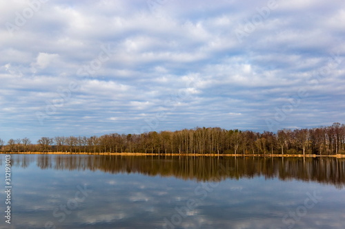 Autumn lake near Trebon. South Bohemian Region. Czech Republic.