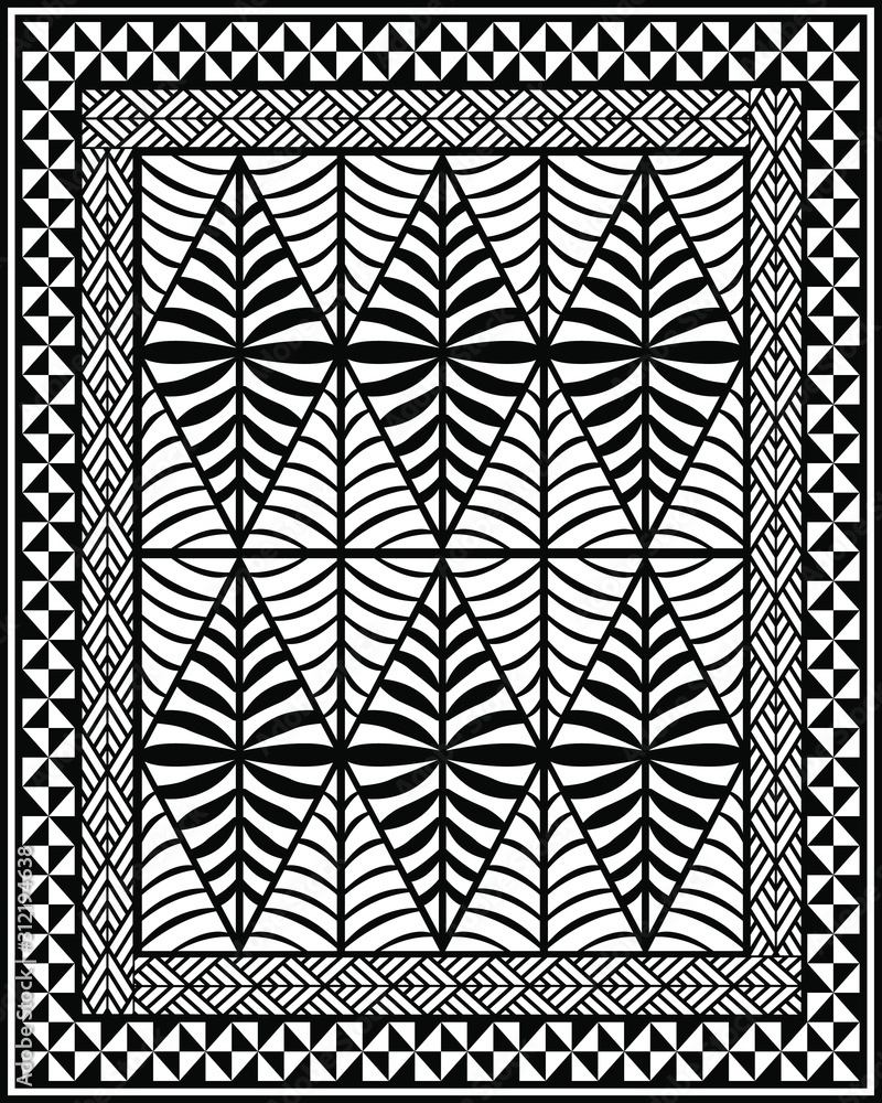 Pattern inspired by Tonga Islands traditional design elements.