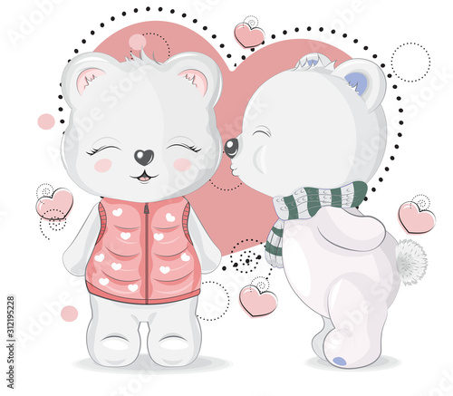 Teddy bears in love
