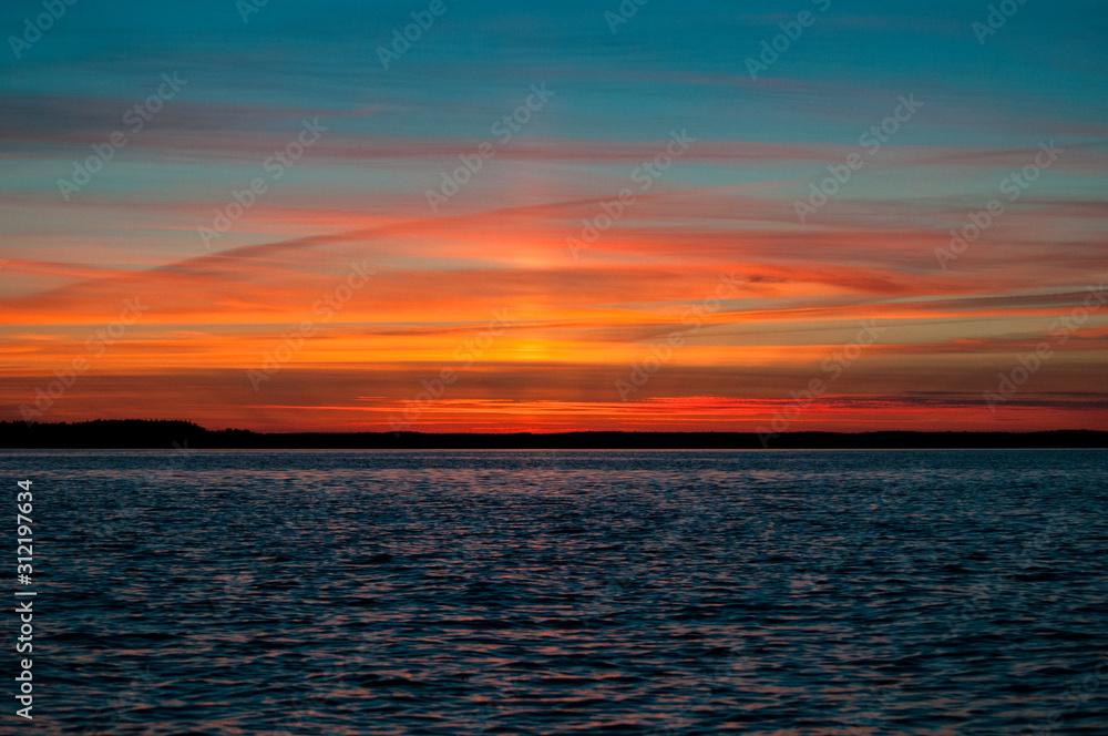Sunset in the swedish archipelago