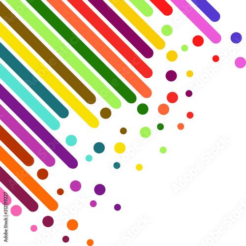 diagonal rounded stripes Geometric colorful business design. Abstract lines, bars backdrop on white. Vector business  Modern background template for the banner, flyer, poster, cover brochure .