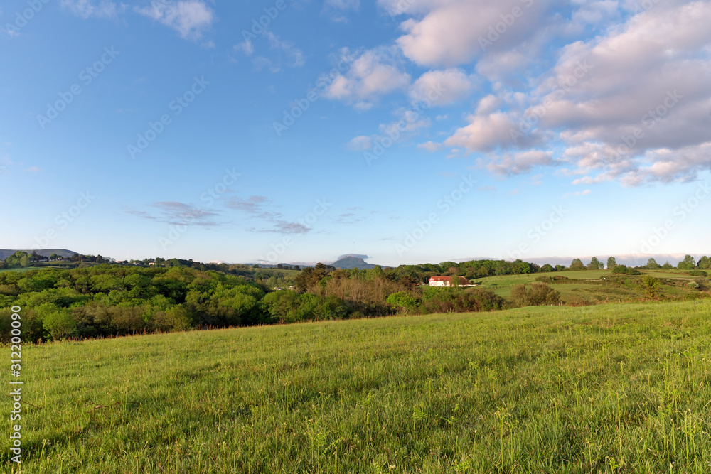 Urrugne countryside in the Basque mountain