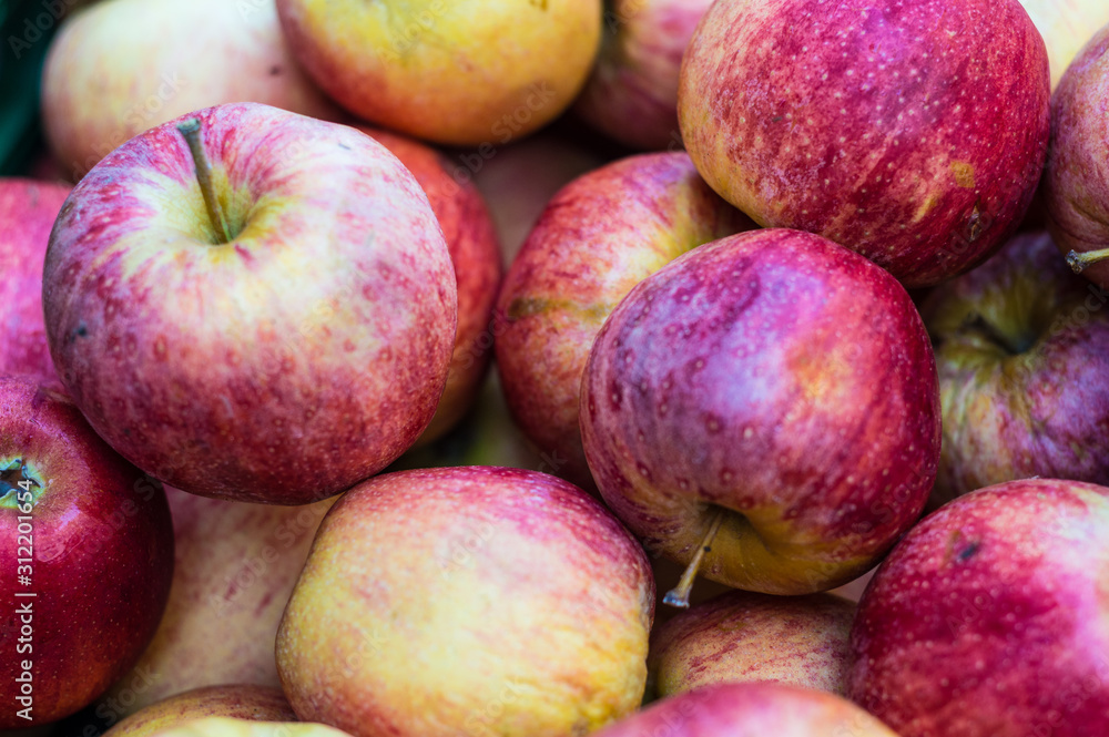 Conjunto de manzanas rojas. Conjunto de manzanas rojas.