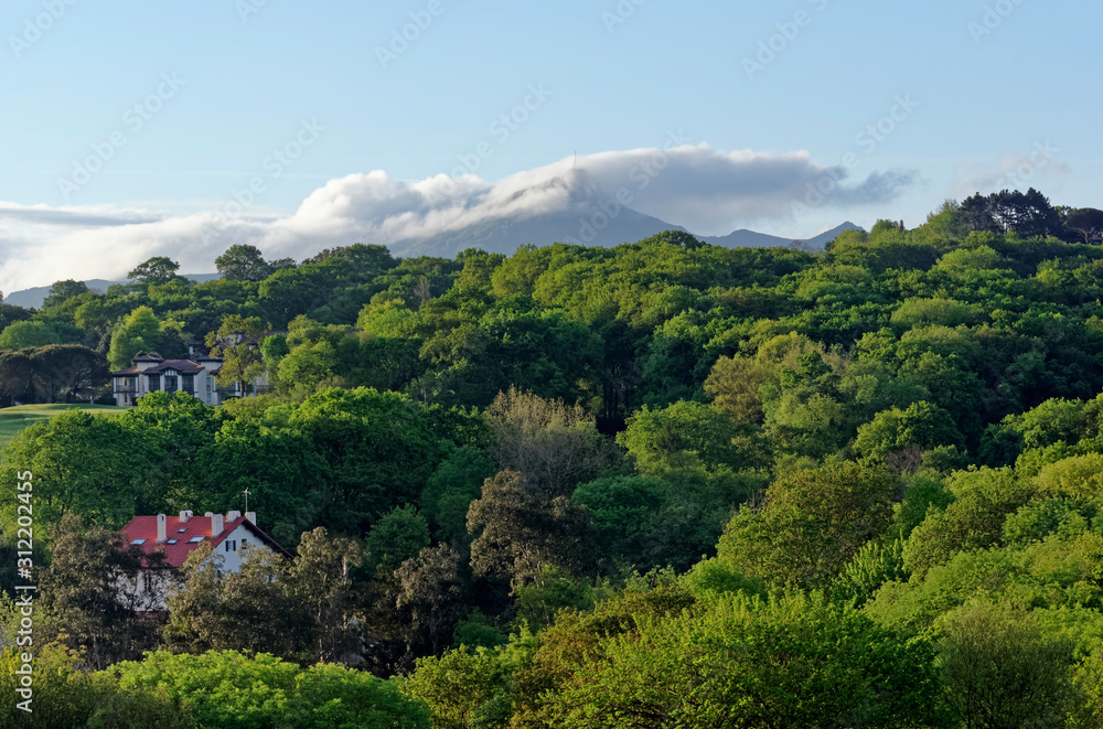 Fototapeta premium Urrugne countryside in the Basque mountain