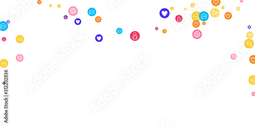 Social media marketing, Communication concept.