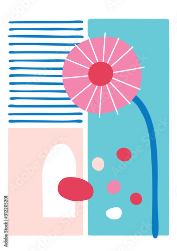 Simple flower greeting card...