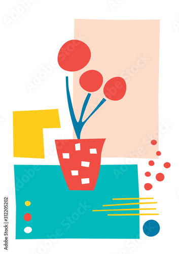 Simple flower greeting card...