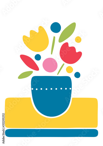 Simple flower greeting card...