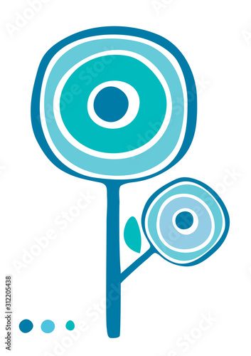 Simple flower greeting card...