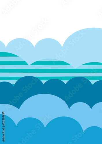 Simple abstract stripy clou...