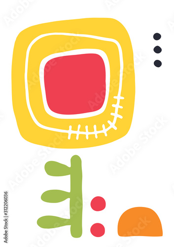 Simple flower greeting card...