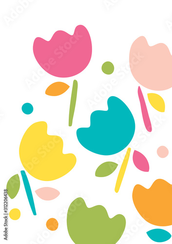 Simple flower greeting card...