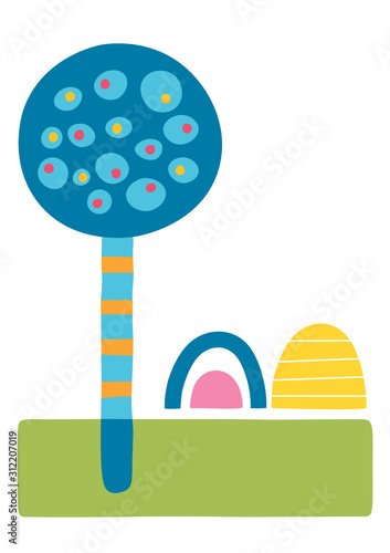 Simple flower greeting card...