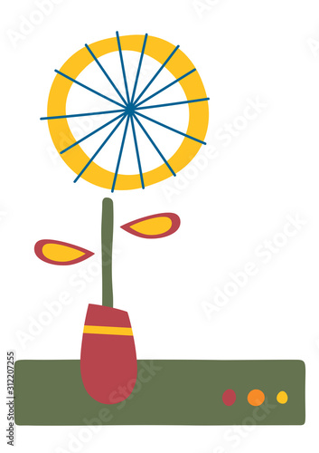 Simple flower greeting card...