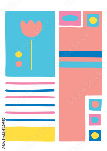 Simple flower greeting card...