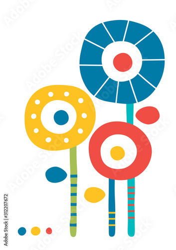 Simple flower greeting card...