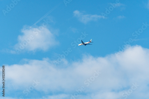 Emirates airplane in the sky