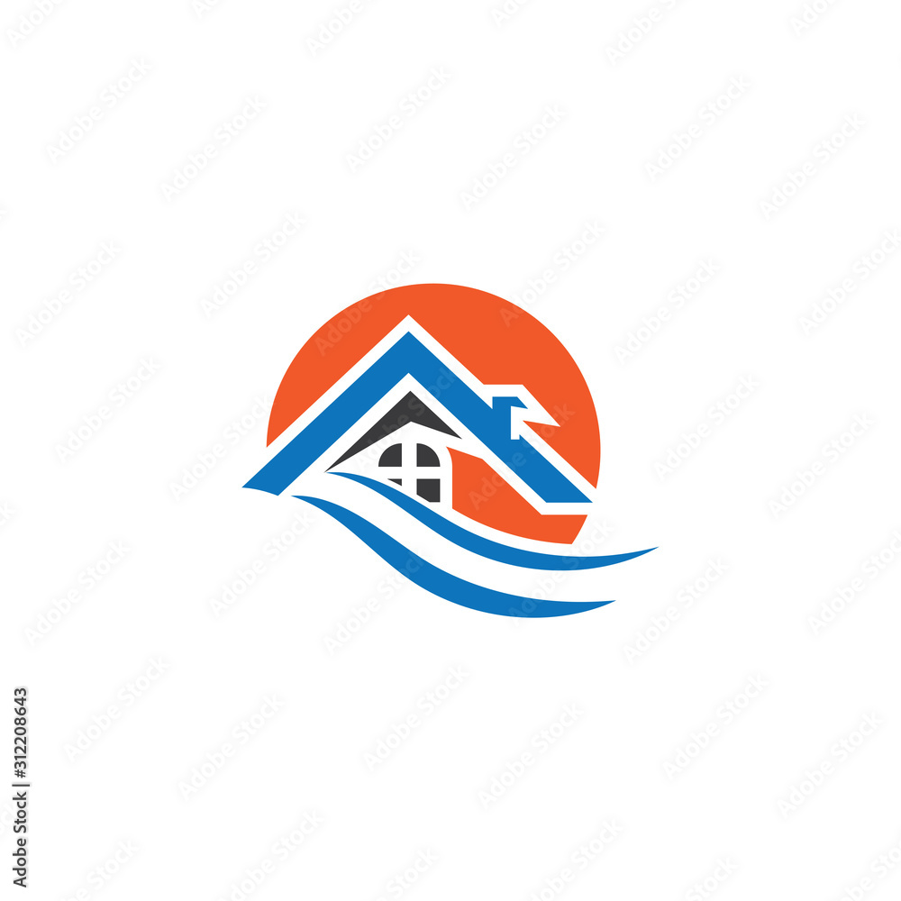 Property and Construction Logo Template vector symbol