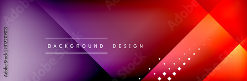Abstract background - squares and lines composition created with lights and shadows. Technology or business digital template