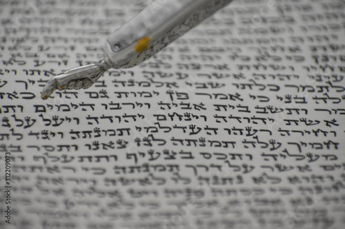 Fotografie Judaism, Sefer Torah, the sacred scrolls of the Hebrew Bible