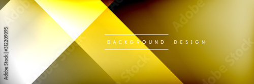 Abstract background - squares and lines composition created with lights and shadows. Technology or business digital template