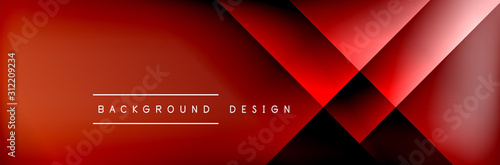 Abstract background - squares and lines composition created with lights and shadows. Technology or business digital template