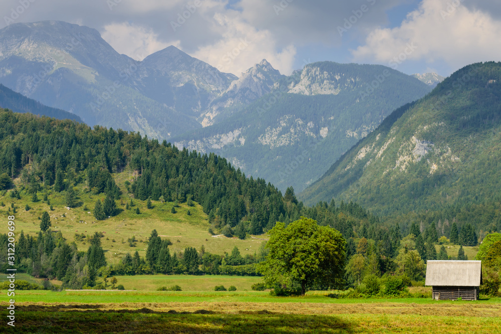 Beautiful Slovenian landscape. Triglav National Park, Julian Alps, Slovenia.