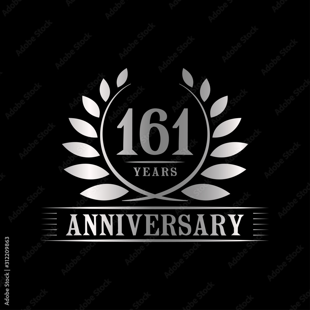 161 years logo design template. Anniversary vector and illustration template. 161 years logo design template. Anniversary vector and illustration template.