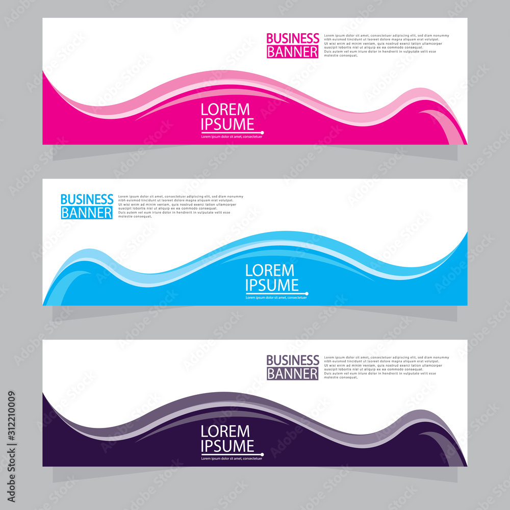 Fototapeta premium Vector abstract design web banner template. Web Design Elements - Header Design. Abstract geometric web banner template on grey background.Modern banner.