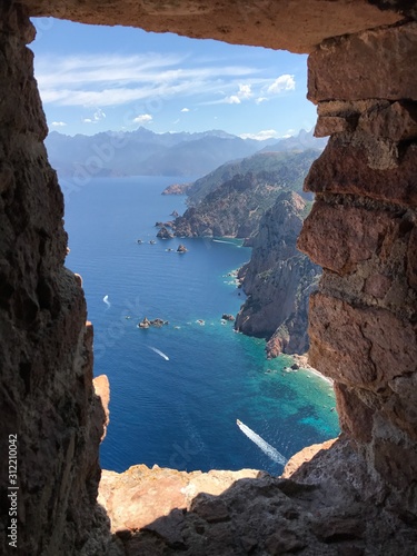 Capo Rosso en Corse, vue de la tour.