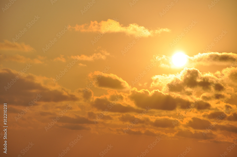 Sunset on the sea. Waves, foam, beauty Sunset on the sea. Waves, foam, beauty