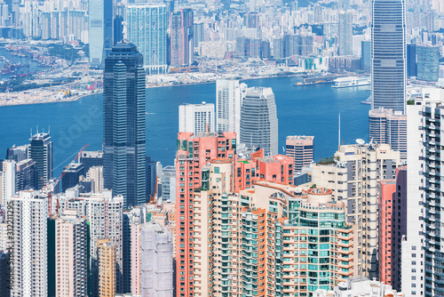 View of the downtown of Hong Kong.