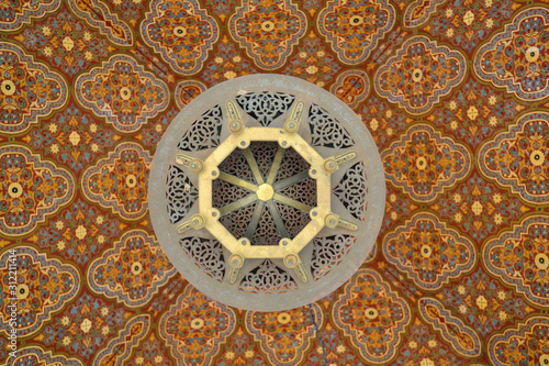 Ceiling lamp on morocco-style pattern 