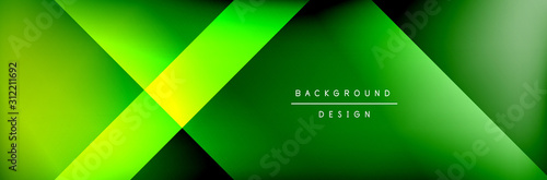 Abstract background - squares and lines composition created with lights and shadows. Technology or business digital template