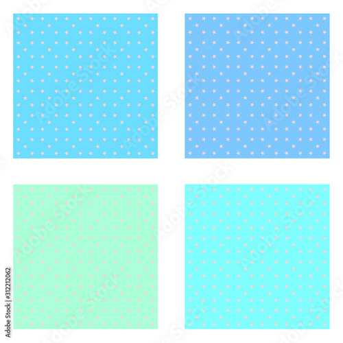 Set of blue sweetheart pastel for baby pattern background textures vector illustration graphic design modern style 