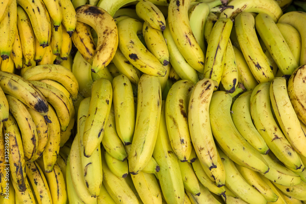 Bananas offered for sale in a market in Costa Rica