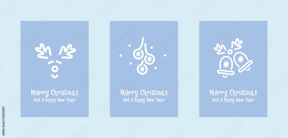 Christmas card v.4 light blue. Vector. Christmas card v.4 light blue. Vector.