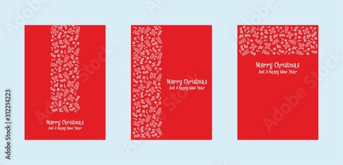 Christmas card v.3 red. Vector. 