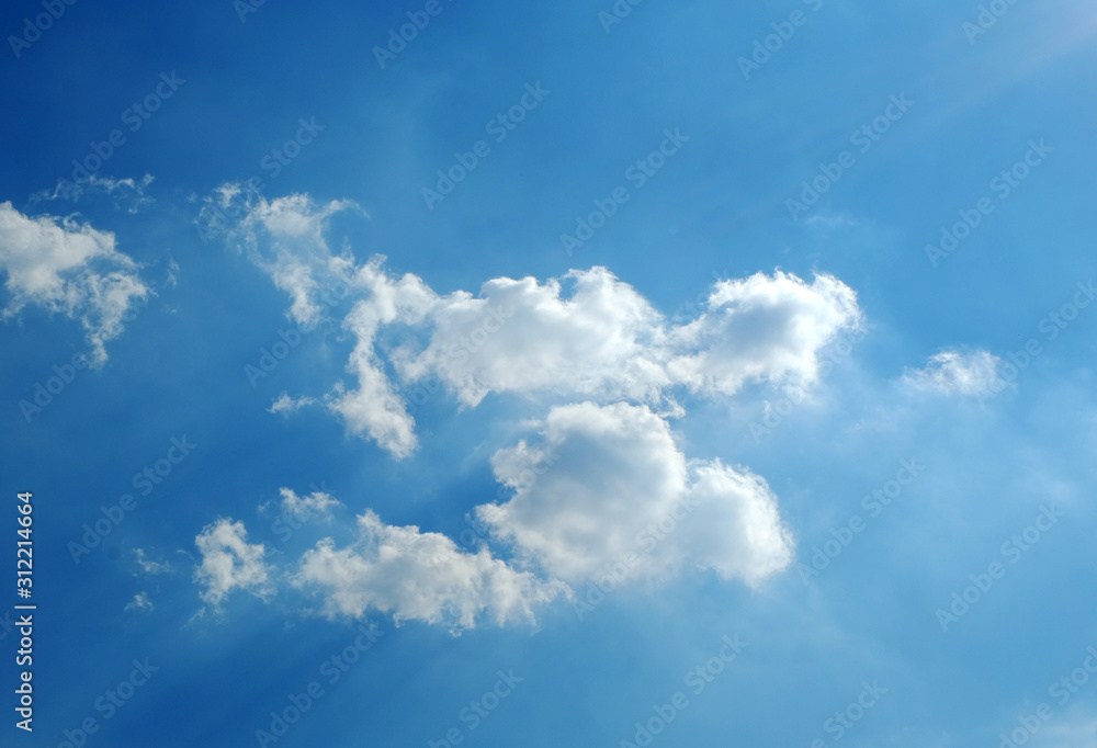 Fototapeta premium White cloud and blue sky