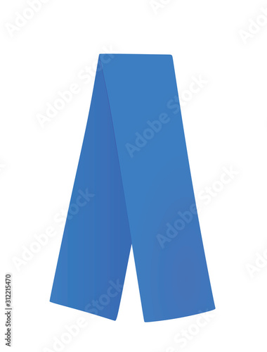 Blue scarf template. vector illustration