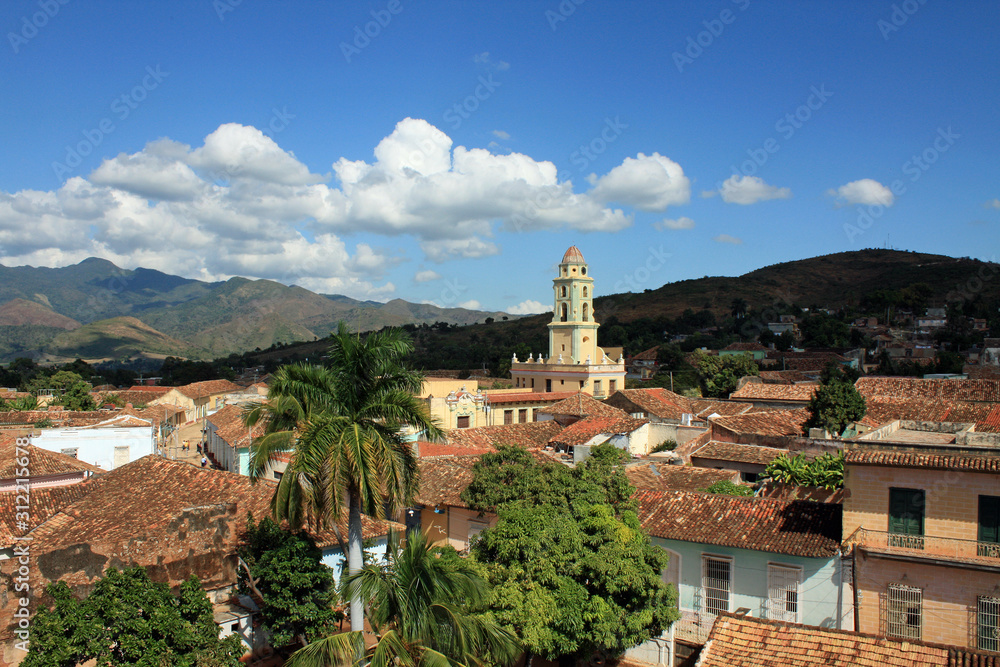 View of the city of Trinidad in Cuba