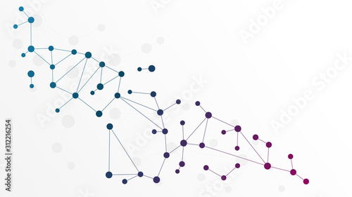 Abstract geometric connect lines and dots.Simple technology graphic background.Illustration Vector design Network and Connection concept.