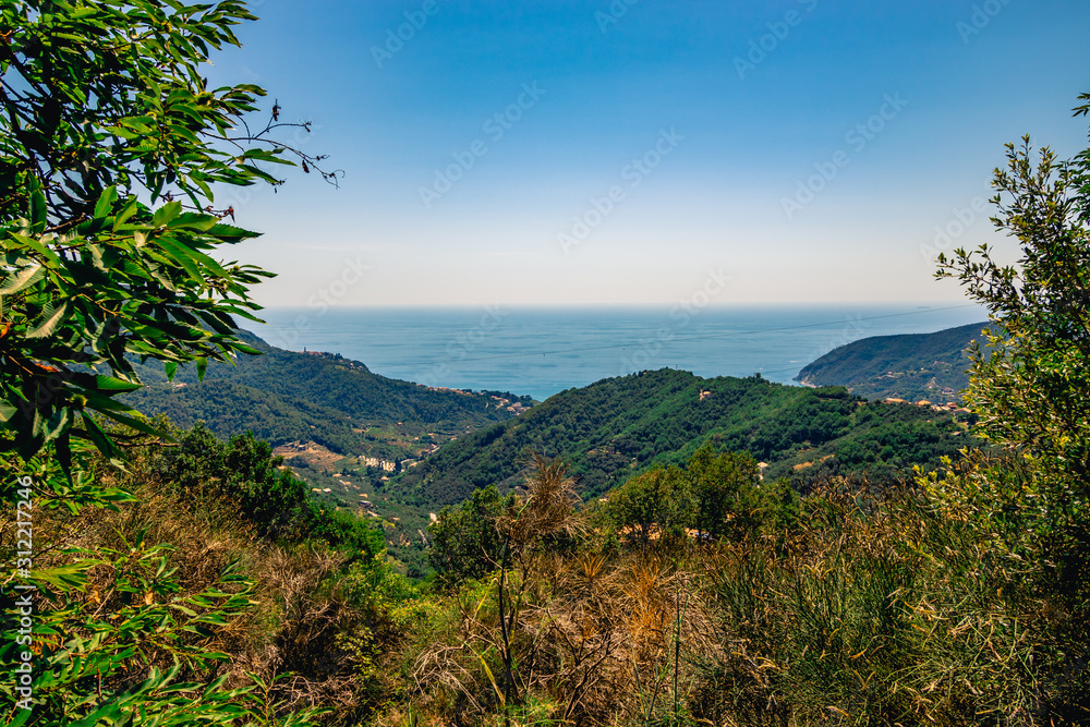 Naklejka premium sea view from the hill italy panorama