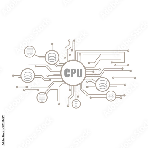 flat Vector icon - illustration of computer network icon isolated on white